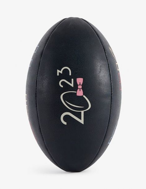 Ballon de rugby bleu foncé à inscription 2023