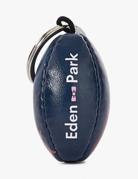 Porte-clés bleu ballon de rugby à sérigraphie multicolore EDEN PARK